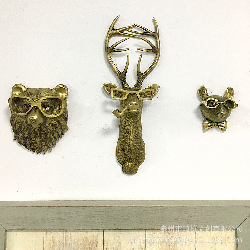 Décor mural animalier | Finition en laiton de style vintage