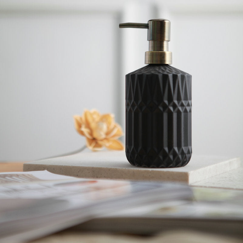 Porte-savon en verre à motif diamant