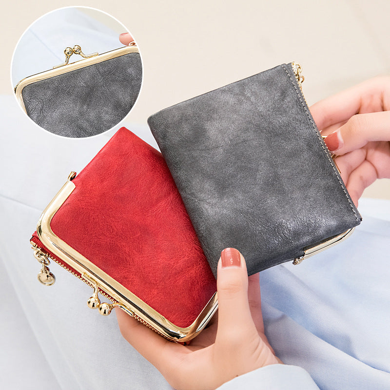 Mini portefeuille court carré pour femmes