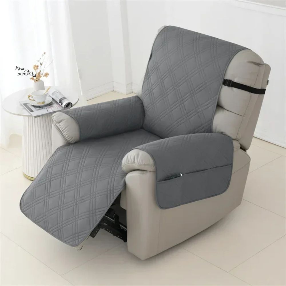 Housse de fauteuil inclinable matelassée imperméable en polyester, lavable en machine, résistante aux griffes et à la fourrure