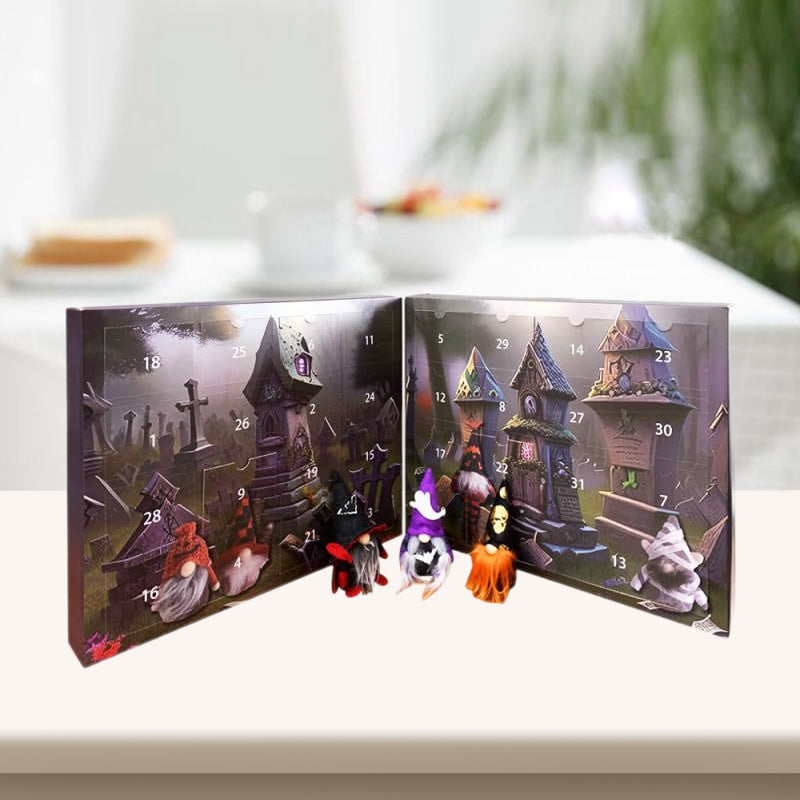 Calendrier de l'Avent gnome en peluche cousu main – surprise quotidienne