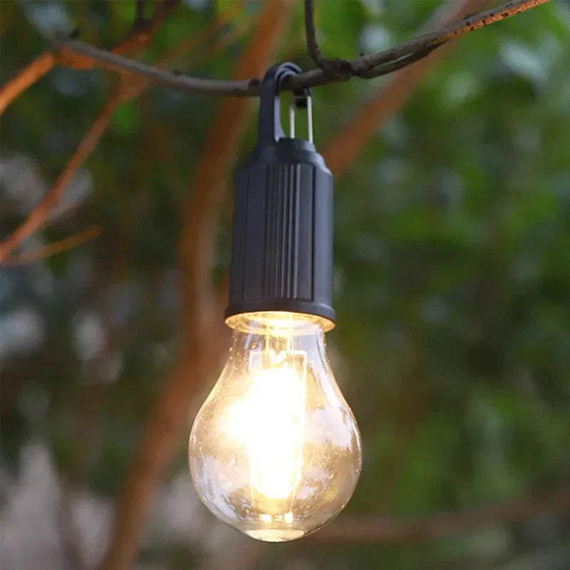 Ampoule LED vintage étanche rechargeable – Parfaite pour le camping, le jardin et la maison.