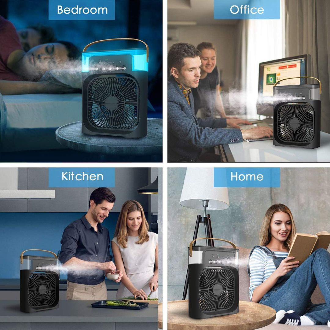 Vue latérale du Refroidisseur d'air et humidificateur 3-en-1