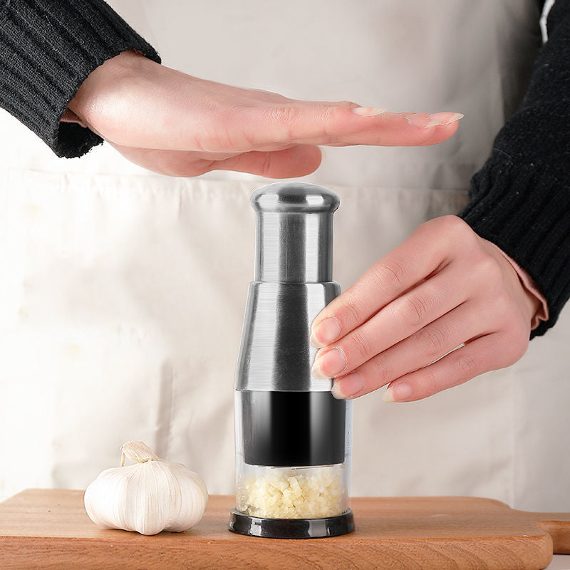 Presse-ail en acier inoxydable | Outil de cuisine manuel à écrasement rapide