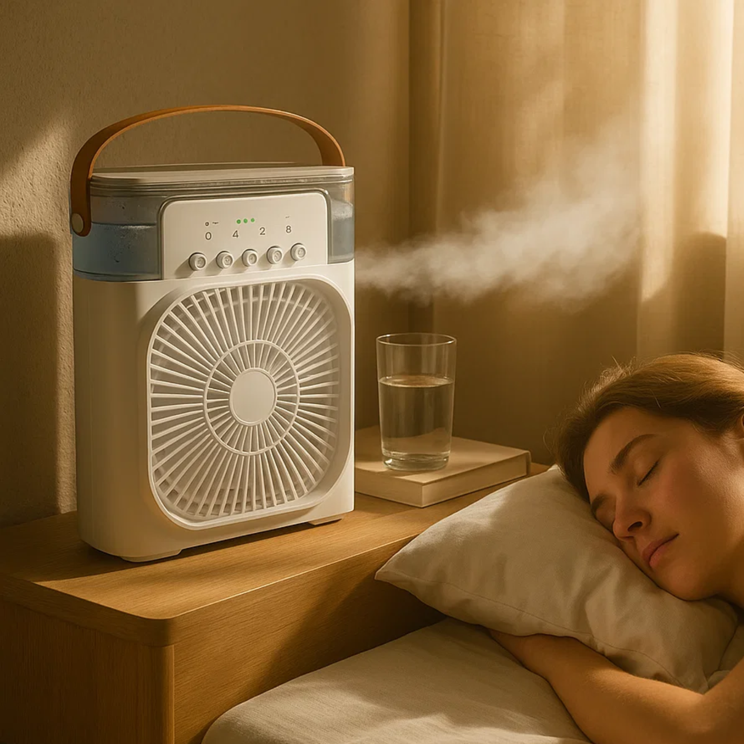Refroidisseur d'air et humidificateur 3-en-1 avec réservoir plein