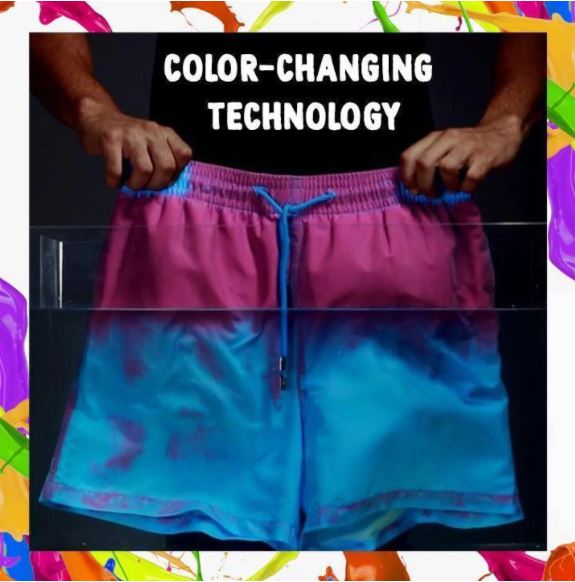 Shorts de bain qui changent de couleur | Design estival pour la piscine et la plage