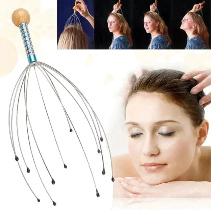 Massageur manuel relaxant pour la tête et le cuir chevelu Octopus