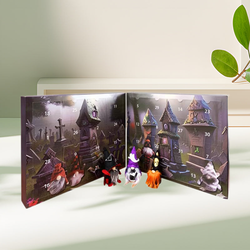 Calendrier de l'Avent gnome en peluche cousu main – surprise quotidienne
