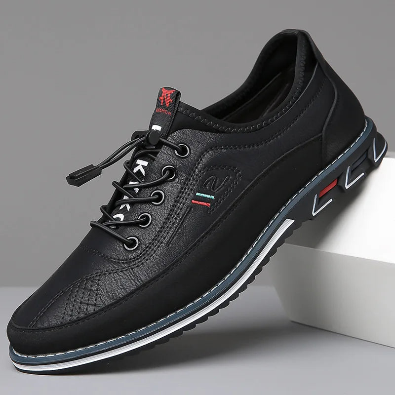 Chaussures Oxford élégantes pour hommes en cuir de première qualité avec semelle intérieure confortable, disponibles en marron, noir, gris et kaki