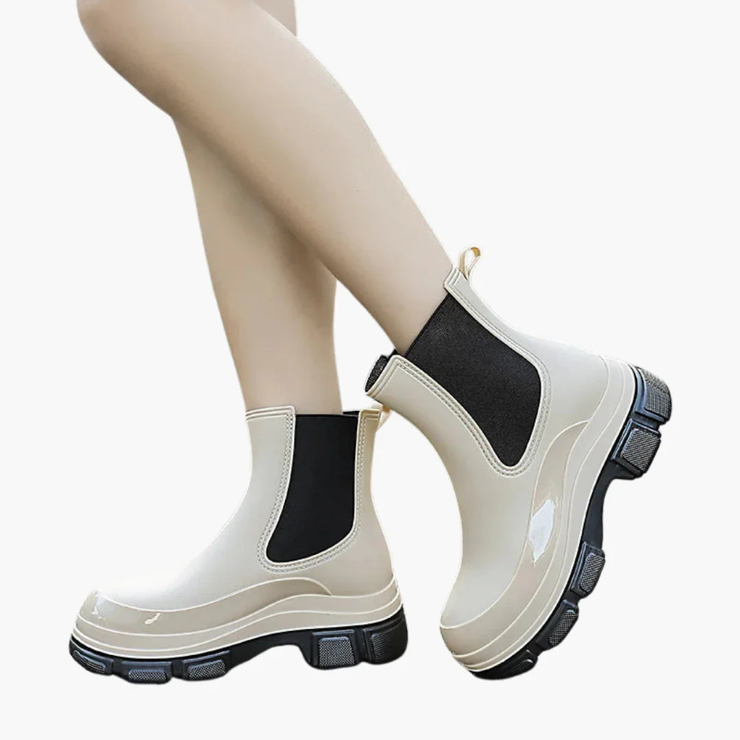 Bottines Chelsea pour femme avec empiècements élastiques et semelle structurée