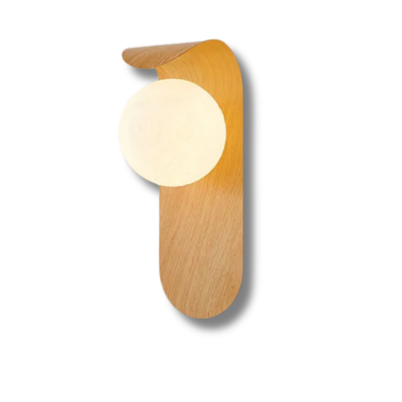 Lampe murale en bois moderne | Conception en noyer naturel