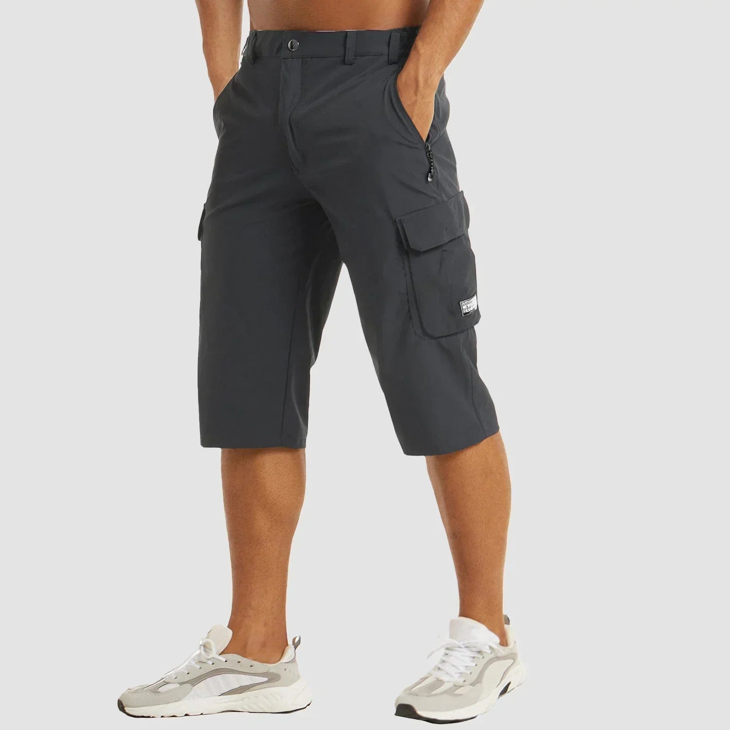 Shorts cargos pour hommes fonctionnels en tissu respirant et poches pratiques