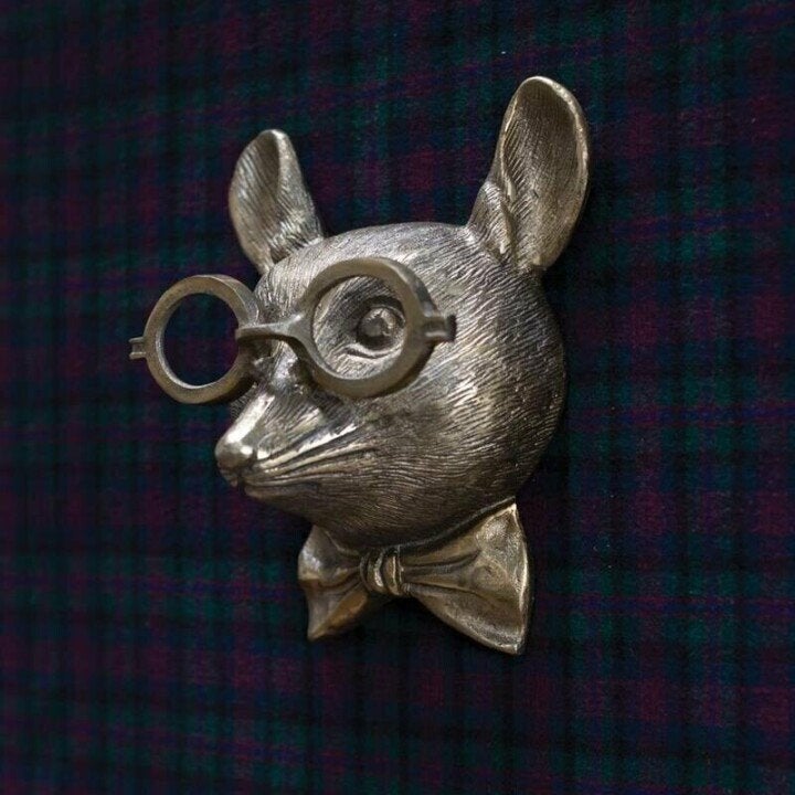ArtBeest Décoration murale tête d'animal – Figurines ludiques peintes à la main en résine | Élévateur à bol