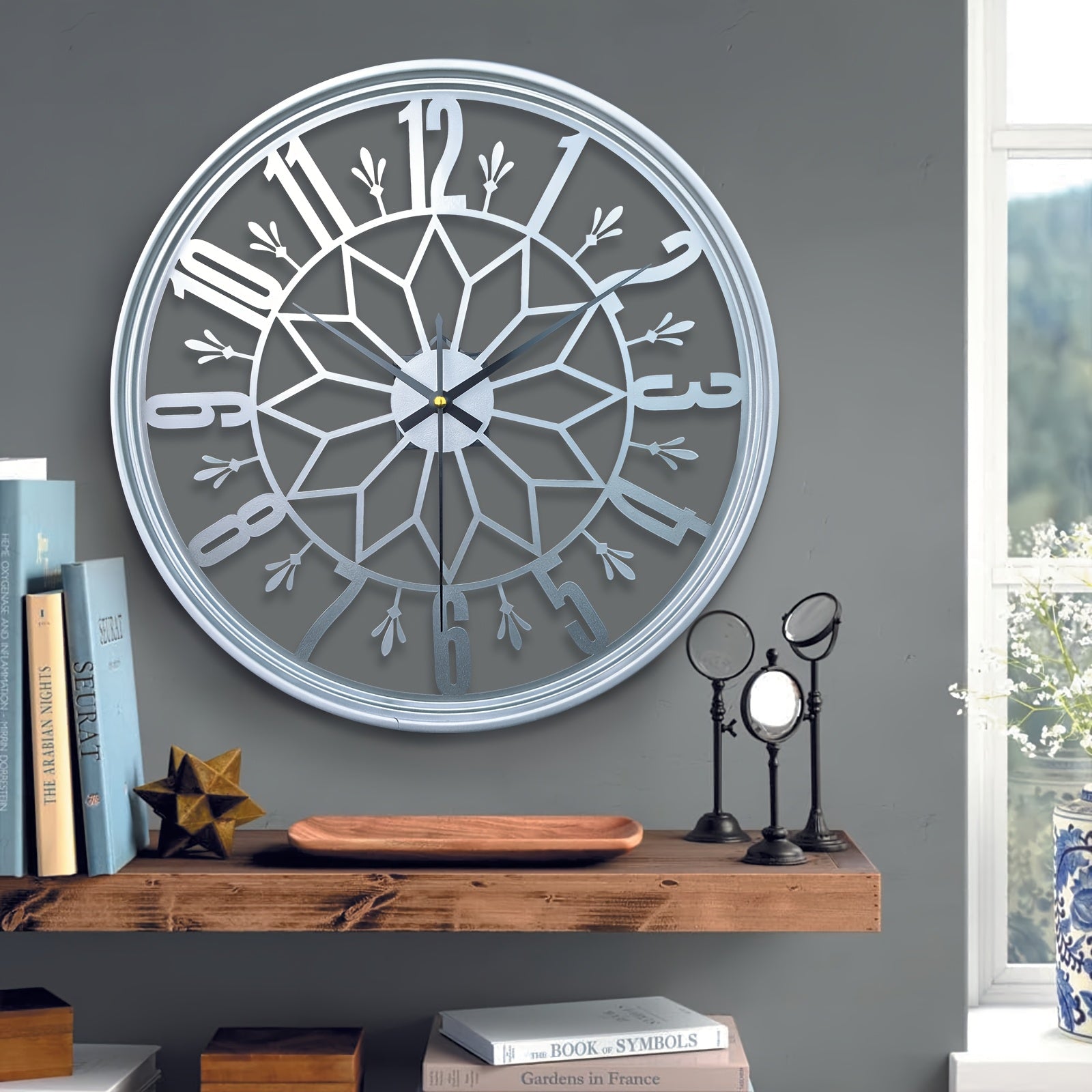 Horloge Murale Industrielle 30cm Mouvement Silencieux Vintage en Métal | Sansotis