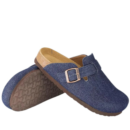 Sabots Confort Narsago avec Semelle en Liège et Mousse à Mémoire | Denim Foncé