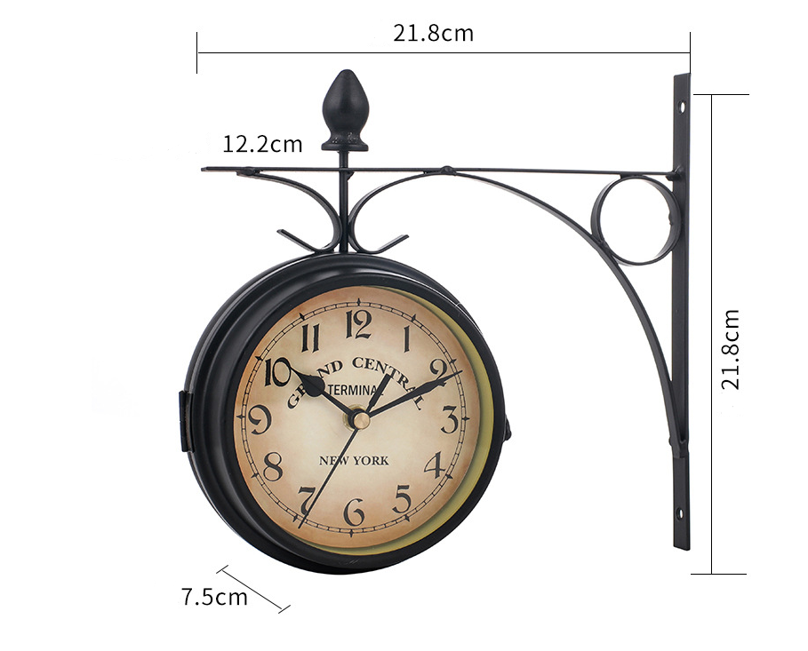 Horloge murale vintage double face - une montre élégante pour votre maison