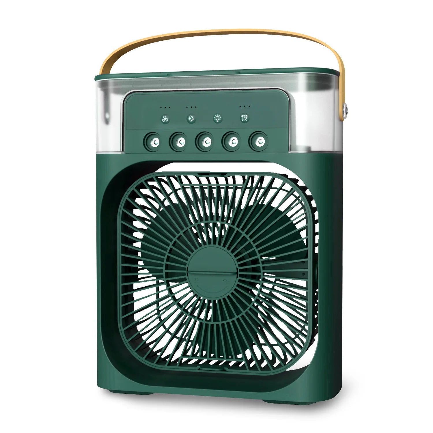 Refroidisseur d'air et humidificateur 3-en-1 sur une table de nuit