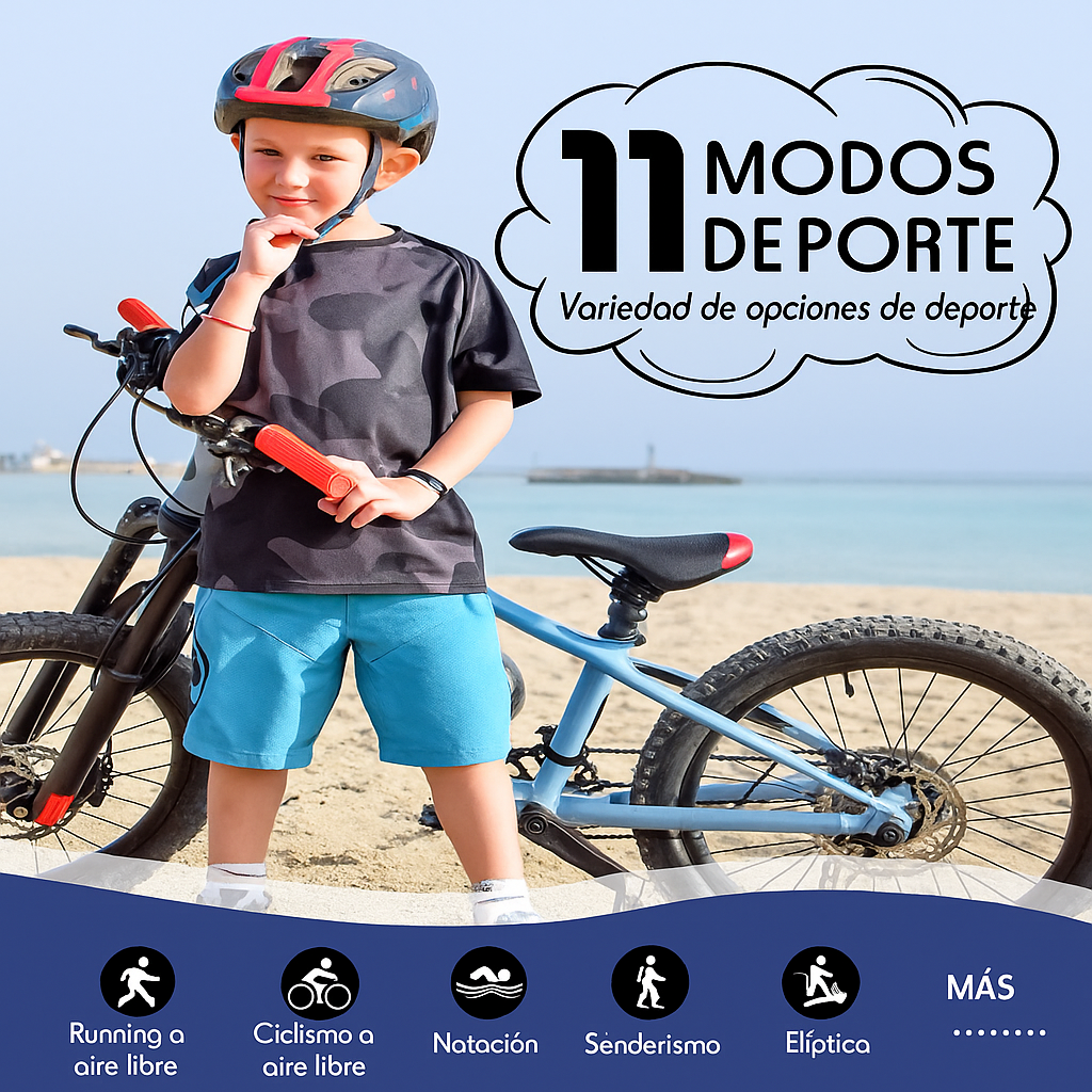 Montre GPS de fitness pour enfants avec fréquence cardiaque