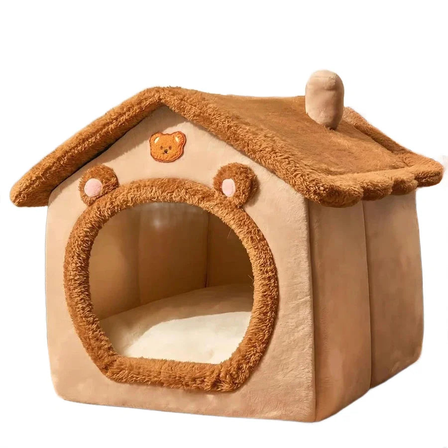 SnugCube Maison pour chat pliable – niche pour chien en peluche lavable