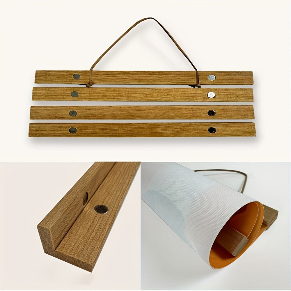 Porte-affiche magnétique en bois – Décoration murale simple et élégante