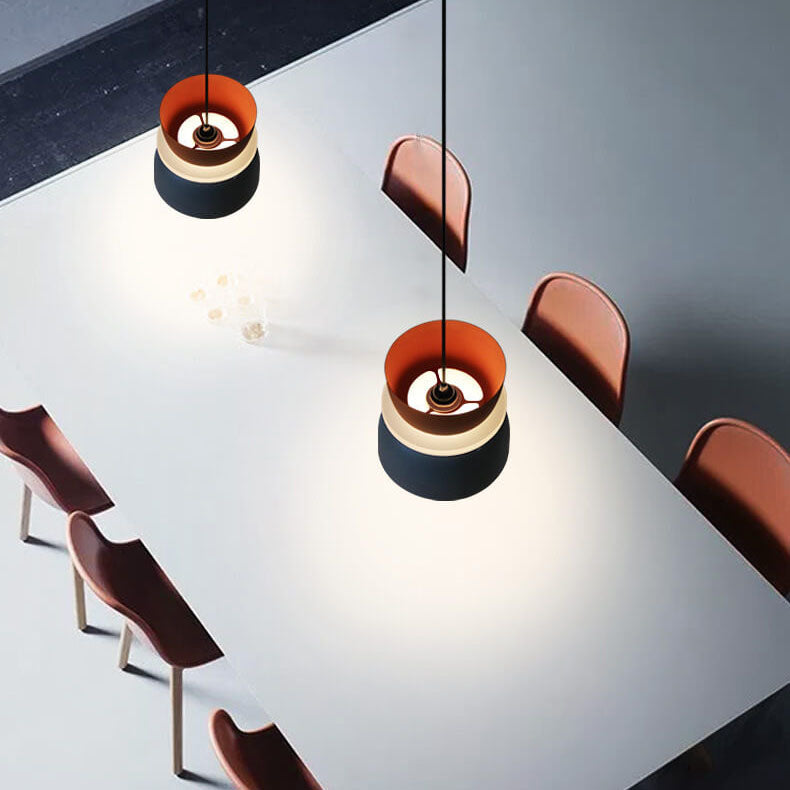 Suspension dôme bicolore en alliage de zinc nordique LED 1 lumière