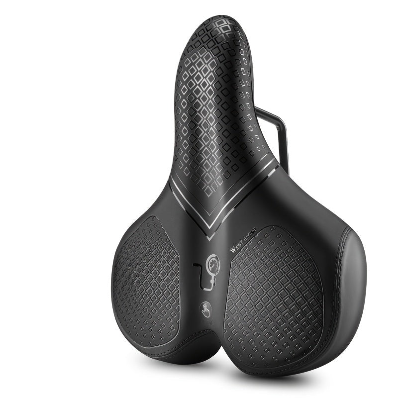 Selle de vélo gonflable avec coussin d'air pour le confort lors de longues sorties