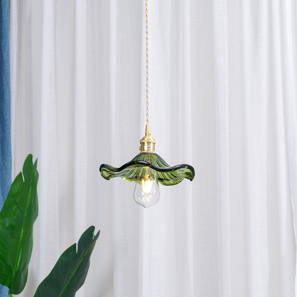Lampe à suspension en verre Bloem LED Design Pendellamp Wit Woonkamer Slaapkamer Eetkamer Sfeerverlichting | Sansotis