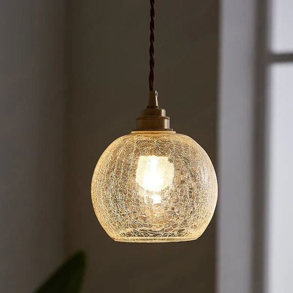 GlobeLight - Lampe à suspension industrielle avec abat-jour en verre transparent