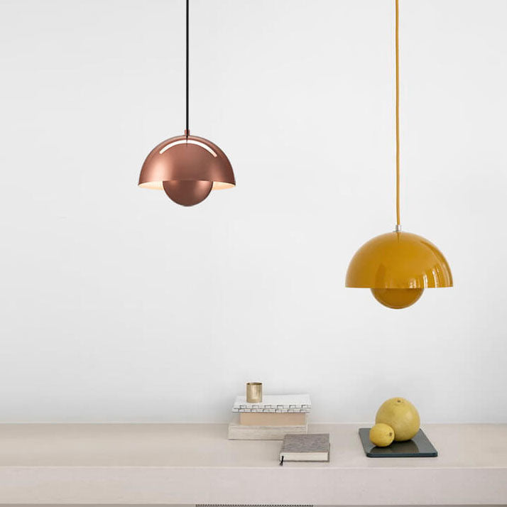 Lampe à suspension Scandinavische Halfrond Metalen Kap 1-Lichtpunt Modern Design Eetkamer Woonkamer | Sansotis