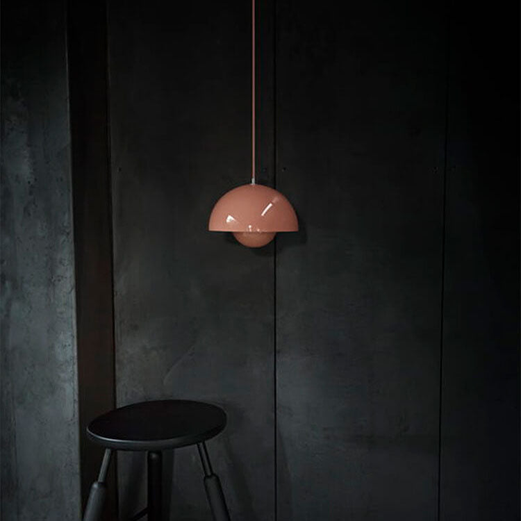 Lampe à suspension Scandinavische Halfrond Metalen Kap 1-Lichtpunt Modern Design Eetkamer Woonkamer | Sansotis