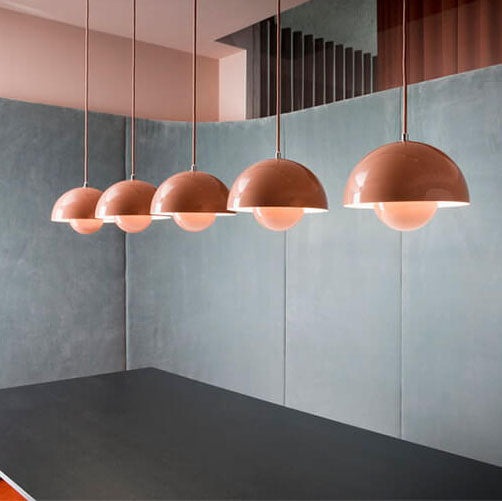 Lampe à suspension Scandinavische Halfrond Metalen Kap 1-Lichtpunt Modern Design Eetkamer Woonkamer | Sansotis