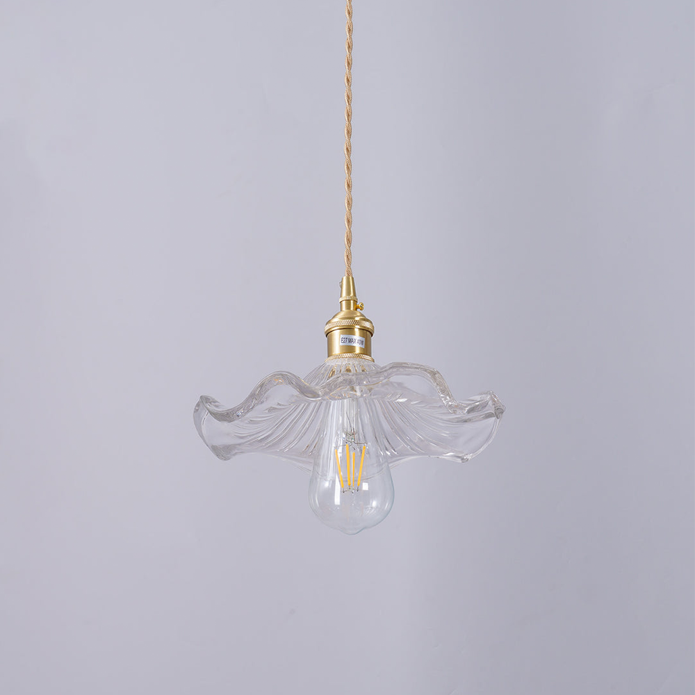 Lampe à suspension en verre Bloem LED Design Pendellamp Wit Woonkamer Slaapkamer Eetkamer Sfeerverlichting | Sansotis