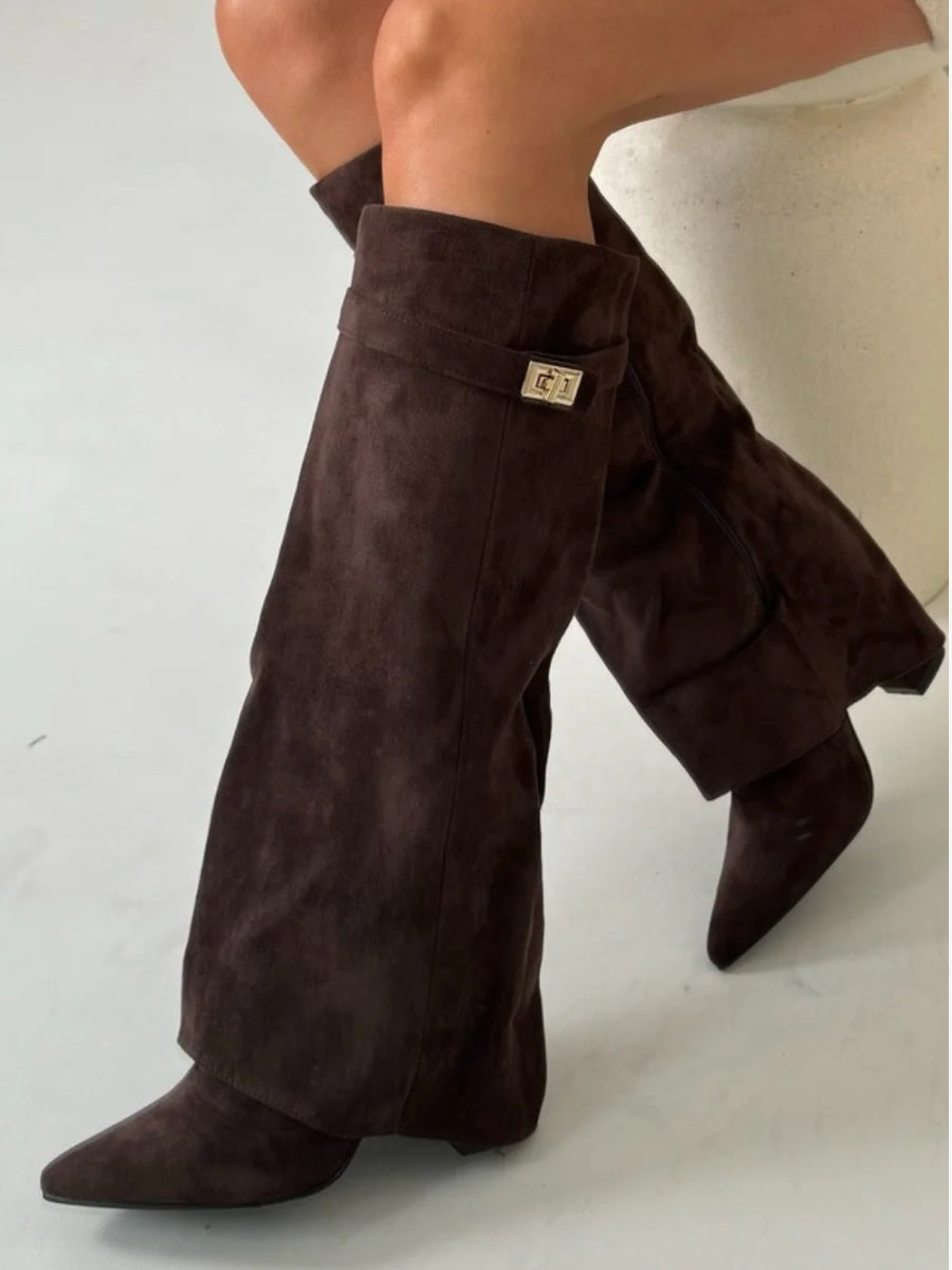 Cuissardes de luxe en daim pour femmes – Confort et classe