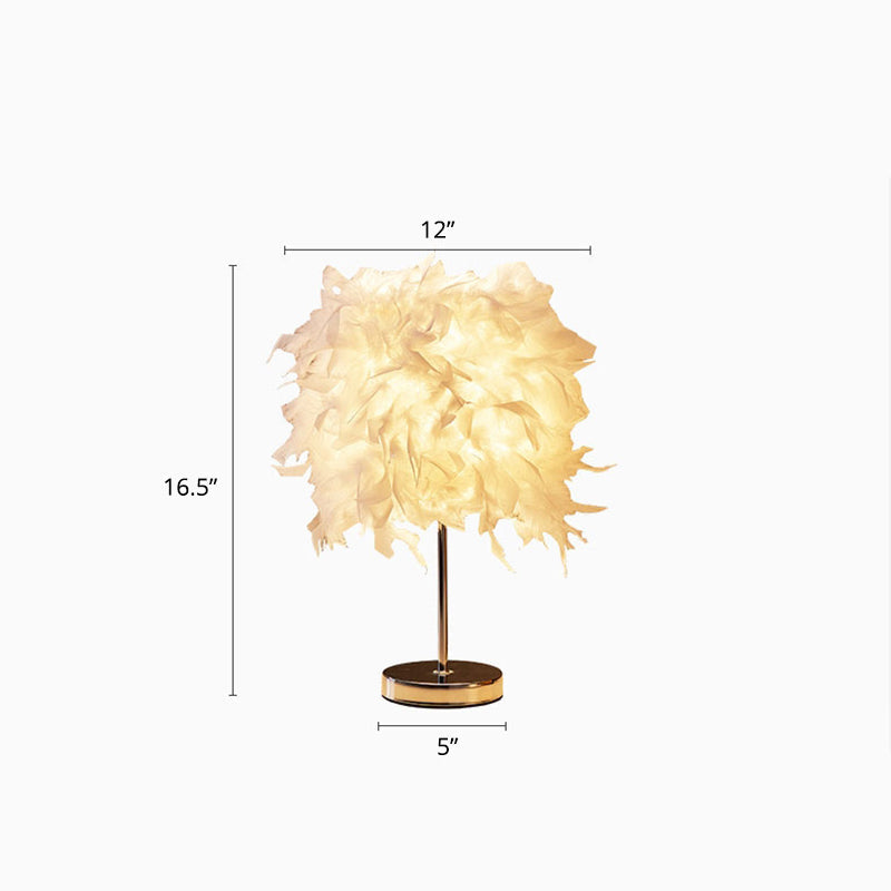 Lampe de chevet cylindrique blanche simplicité lampe de chevet à ressort à ampoule unique