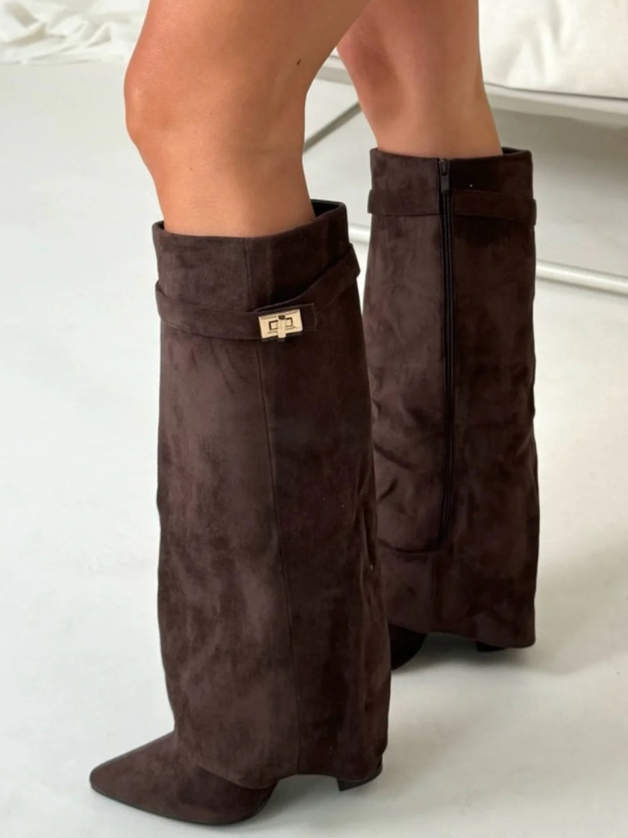 Cuissardes de luxe en daim pour femmes – Confort et classe