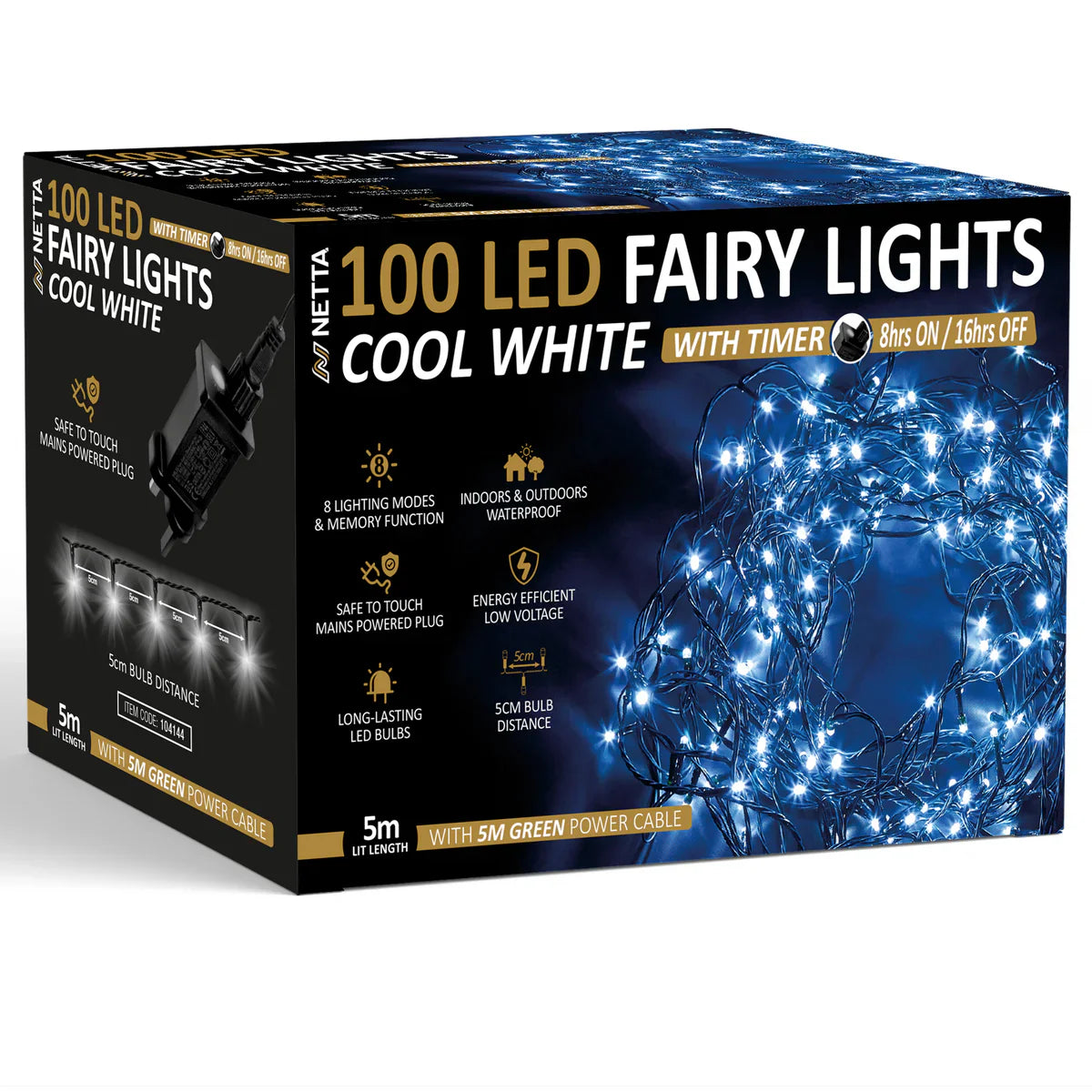 Guirlande LED de Noël Narsago 5m – Pour Usage Intérieur/Extérieur
