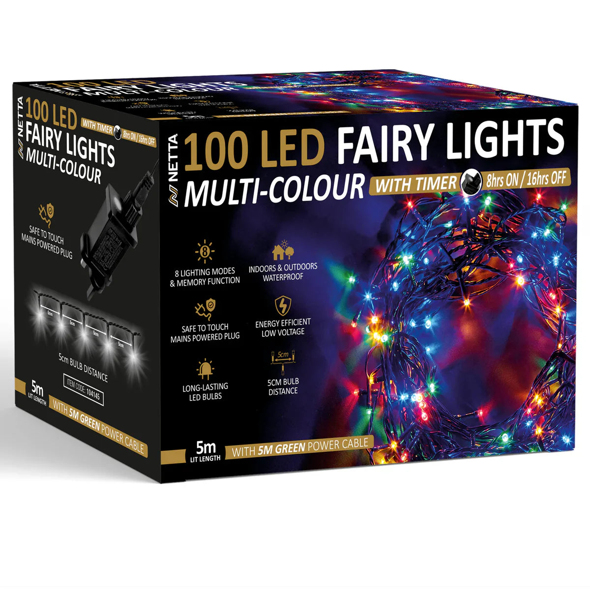 Guirlande LED de Noël Narsago 5m – Pour Usage Intérieur/Extérieur