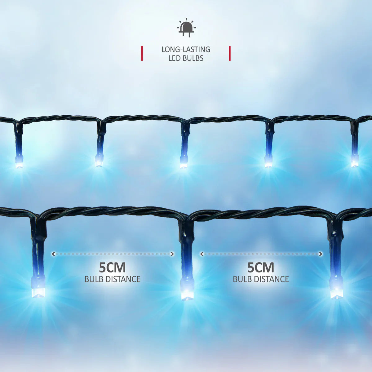Guirlande LED de Noël Narsago 5m – Pour Usage Intérieur/Extérieur