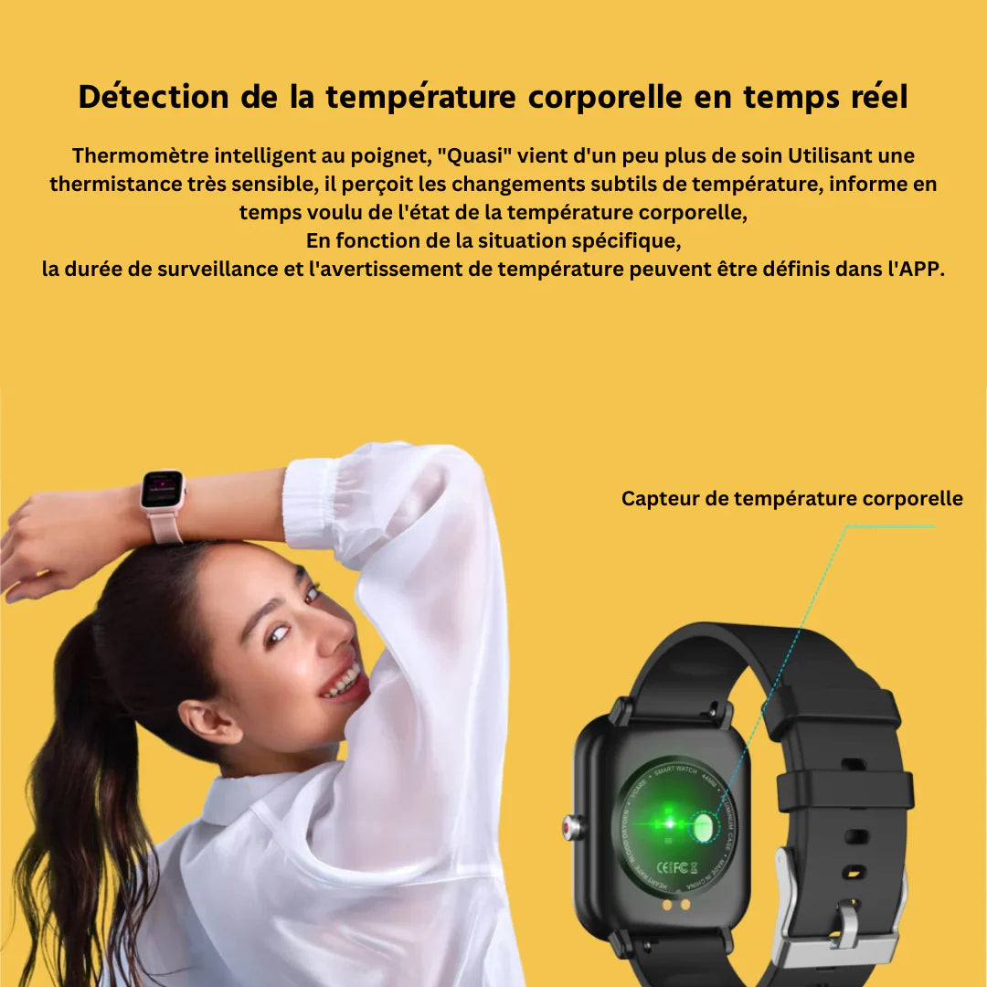 Wellness Pro | Montre Connectée 2025 – Sport, Tension, Oxygène et Plus