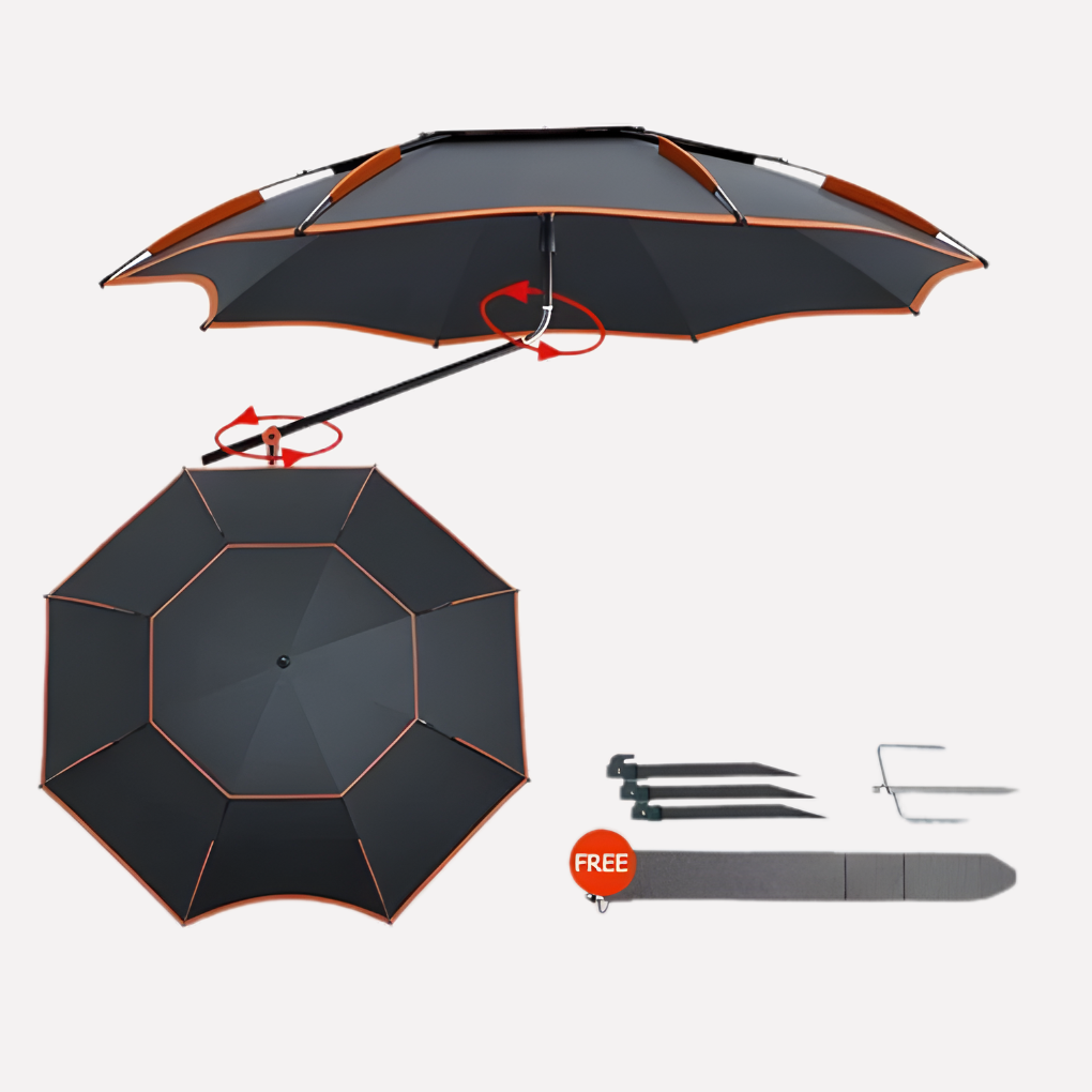 Parasol de pêche - large couverture pour les pêcheurs