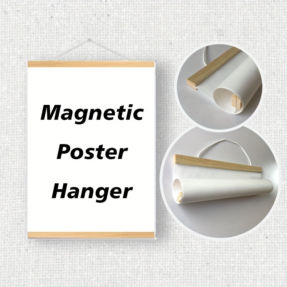 Porte-affiche magnétique en bois – Décoration murale simple et élégante