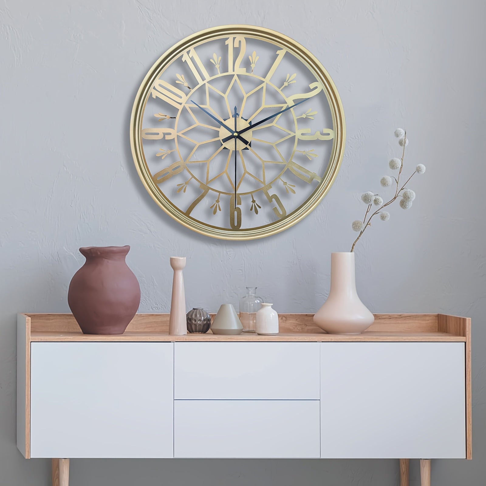 Horloge Murale Industrielle 30cm Mouvement Silencieux Vintage en Métal | Sansotis