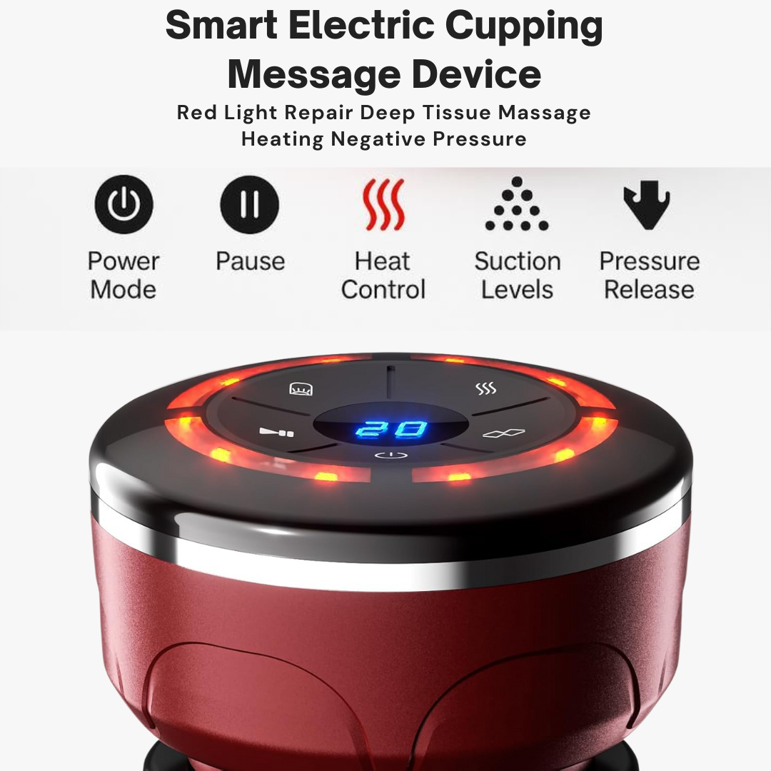 Masseur à Ventouses Intelligent avec Chaleur – Relaxation Profonde des Tissus | Appareil de Bien-Être à Domicile