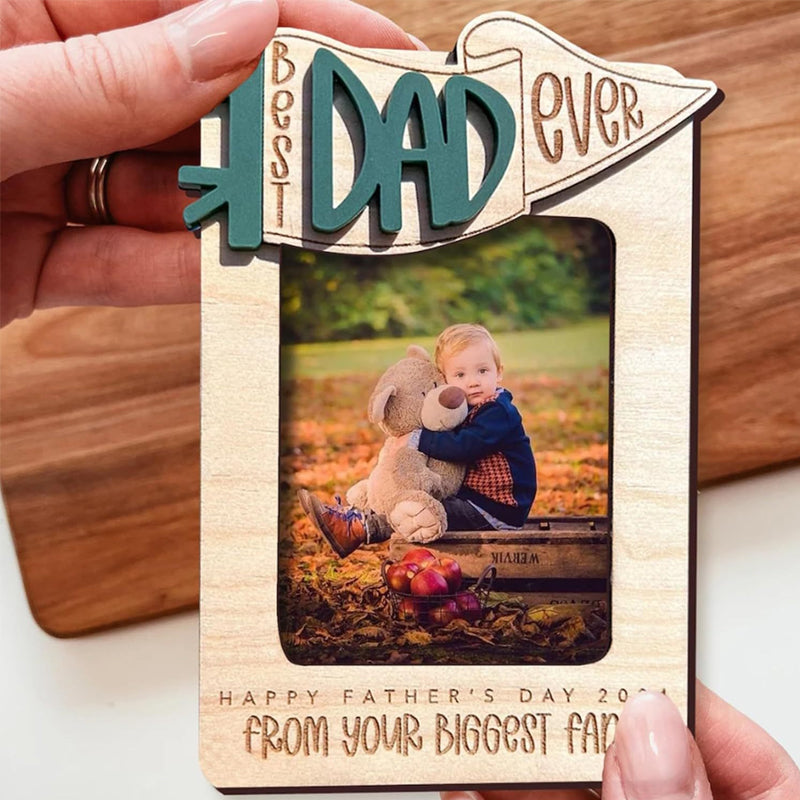 Cadre photo pour réfrigérateur, cadeau de fête des pères