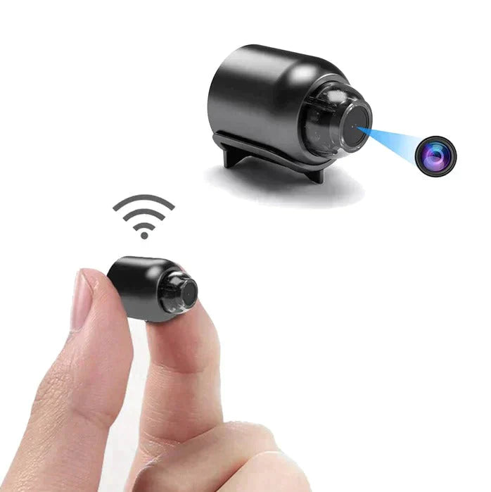 Caméra IP Wi-Fi ultra-compacte | Full HD 1080p | Objectif grand-angle de 120° | Vision nocturne infrarouge et capteur de mouvement | Audio bidirectionnel | Accès à distance partout dans le monde
