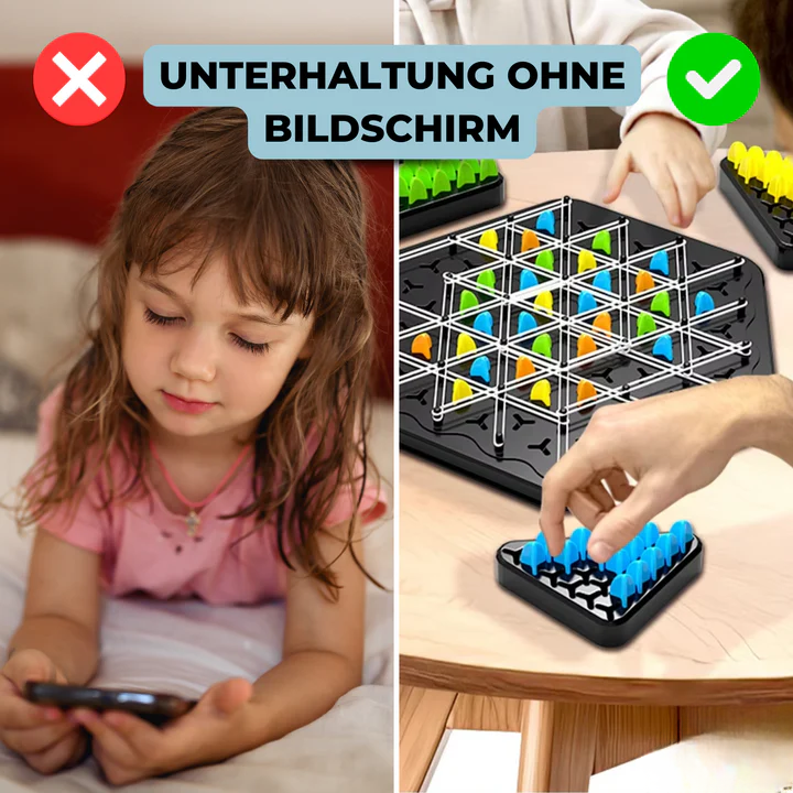 Jeu de société de stratégie triangulaire – 2 à 4 joueurs et casse-tête familial amusant