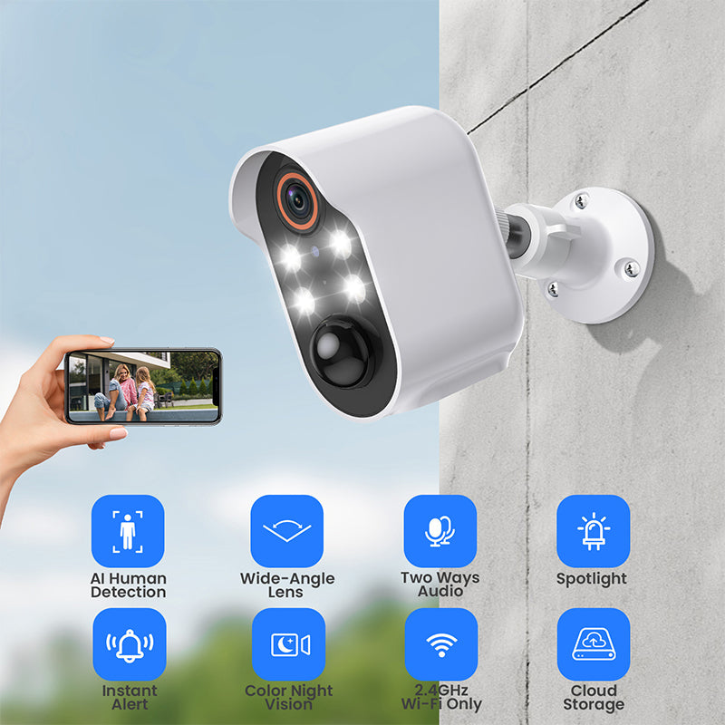 Sakerplus | Caméra de Surveillance Sans Fil 1080P