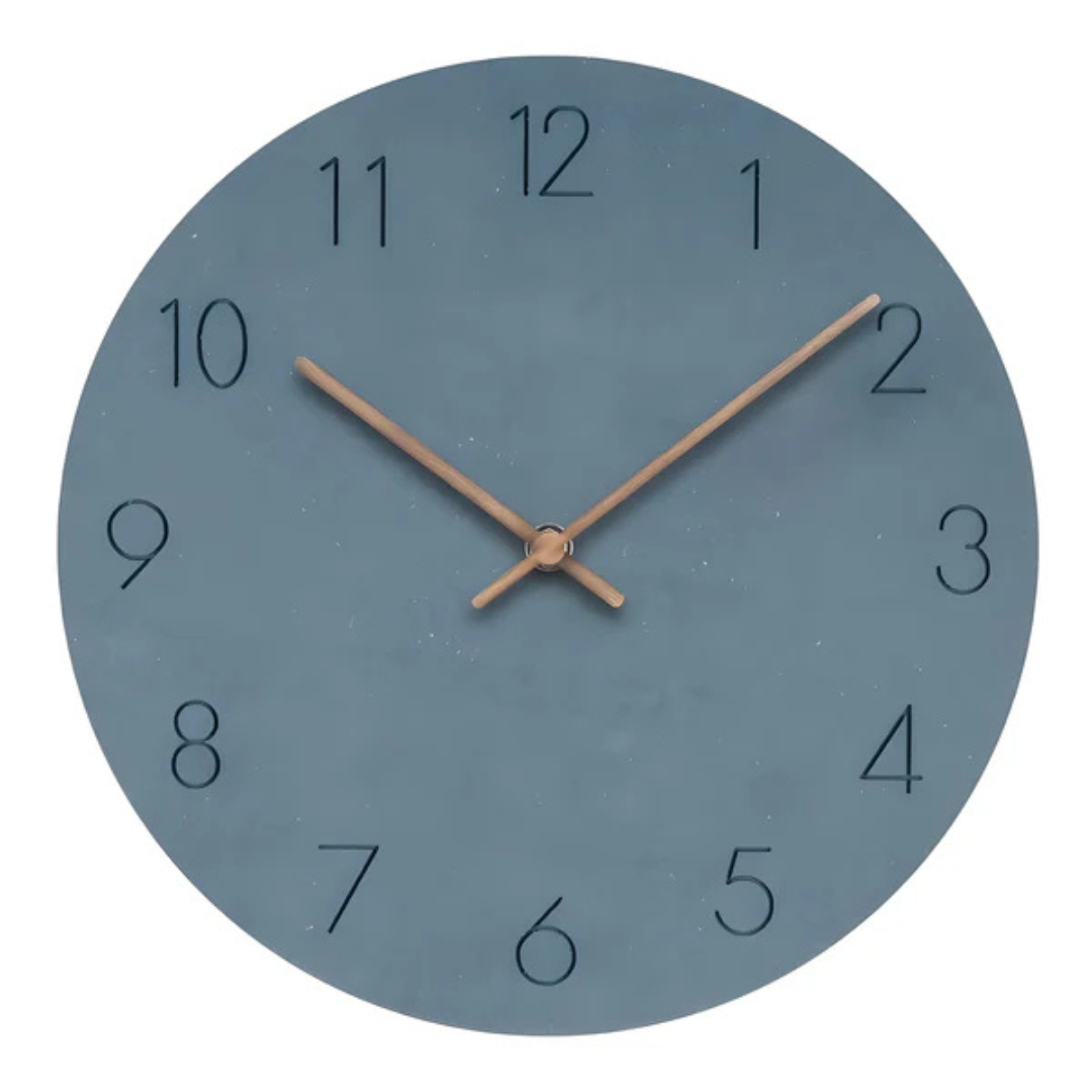 Große Holz-Wanduhr – Design minimaliste avec mécanisme indépendant