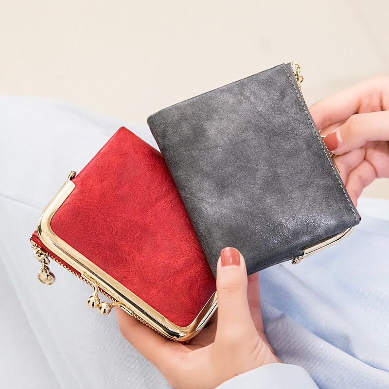 Mini portefeuille court carré pour femmes