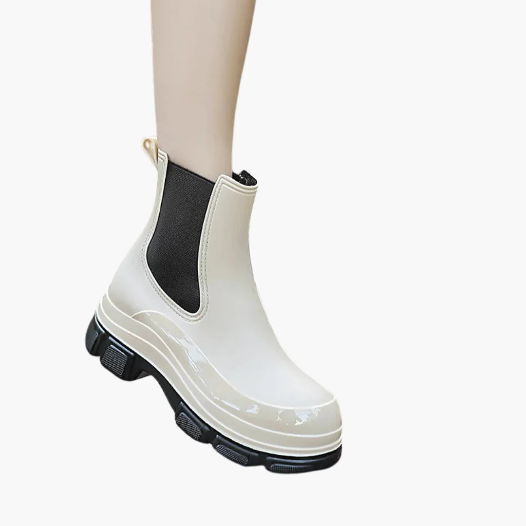 Bottines Chelsea pour femme avec empiècements élastiques et semelle structurée